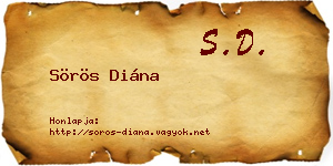Sörös Diána névjegykártya